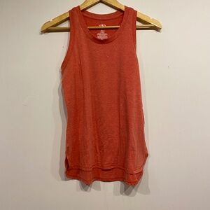 Athletic Pink Crew Neck Activewear Tank Top